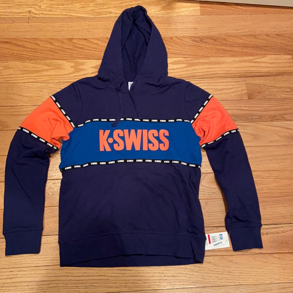 K-Swiss women’s Pullover Crop Hoodie S New!